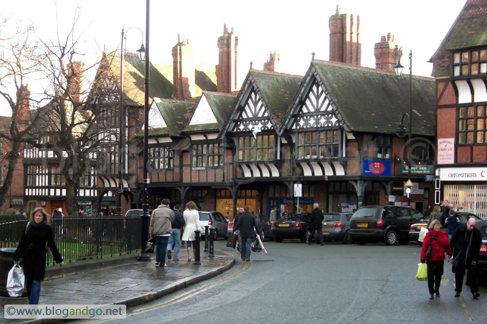 Tudor buildings opposite the cathedral
